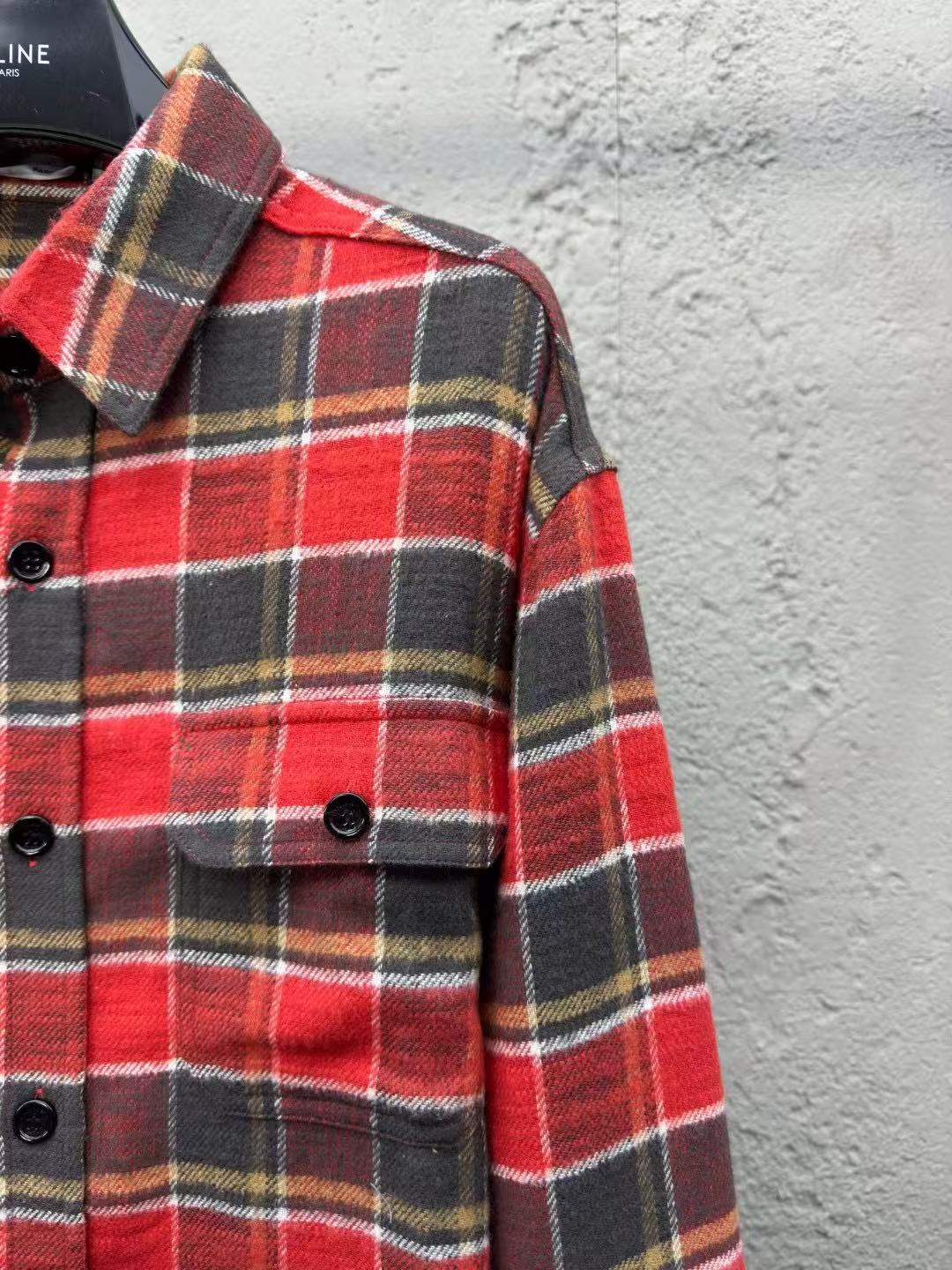 CELINE チェック ルーズシャツ / コットン