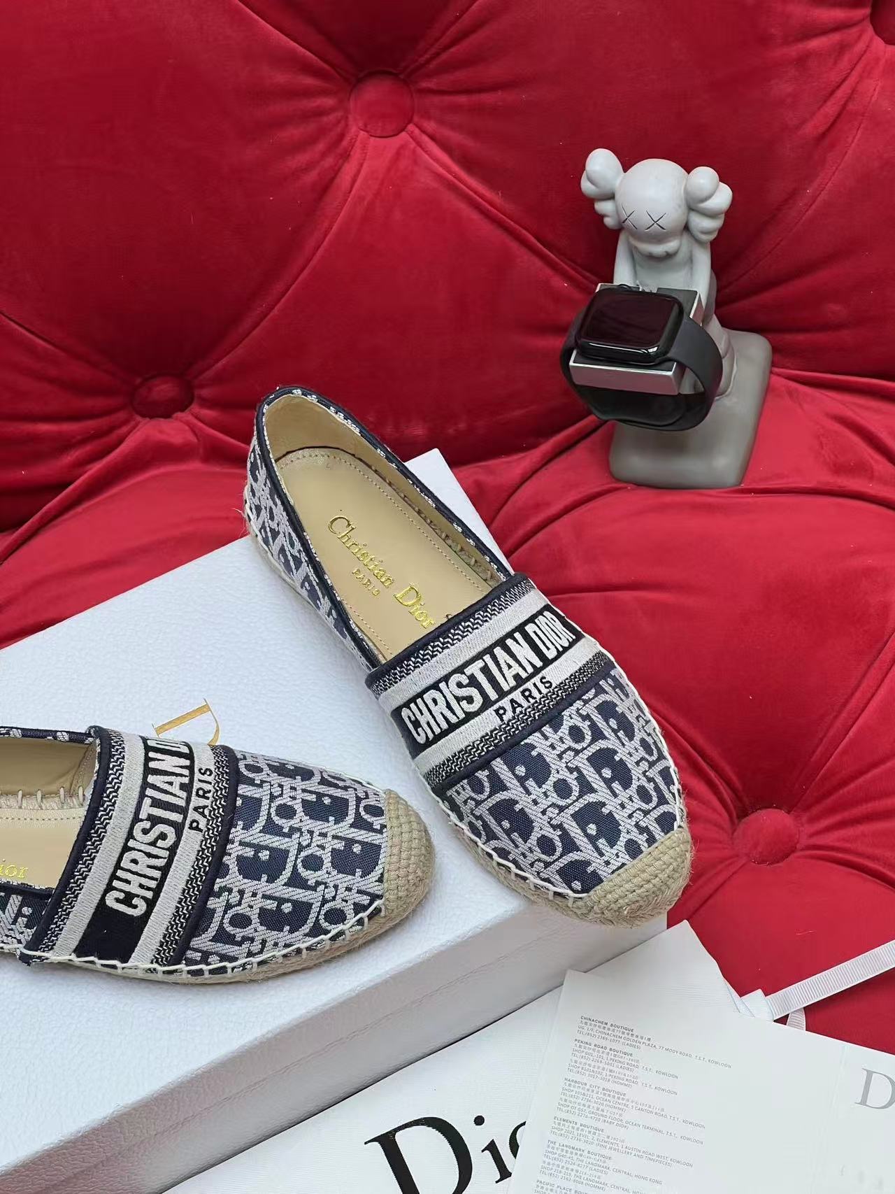 Dior Granville エスパドリーユ ディオール オブリーク エンブロイダリー コットン