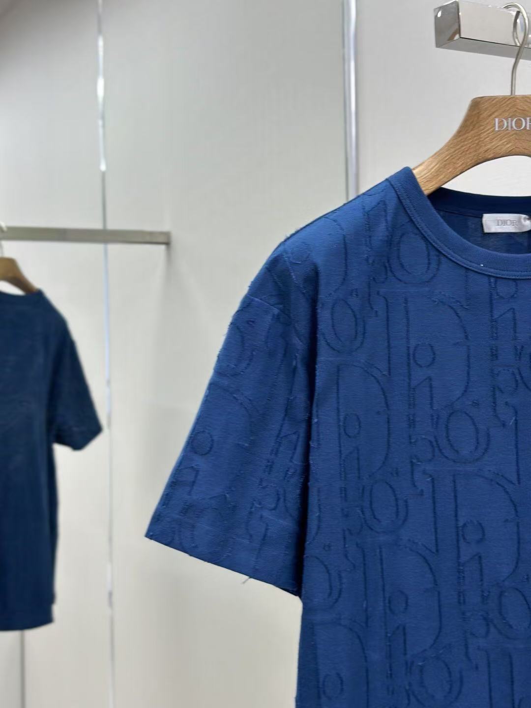 DIOR Tシャツ (リラックス フィット) ディオール オブリーク コットンジャージー