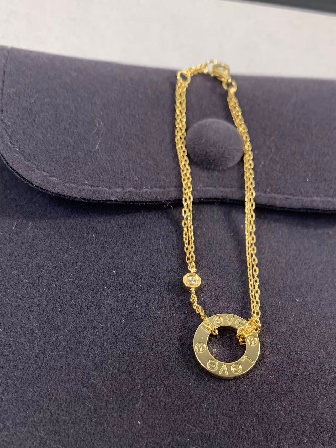 Cartier Love ブレスレット、チェーン、ダイヤモンド2石