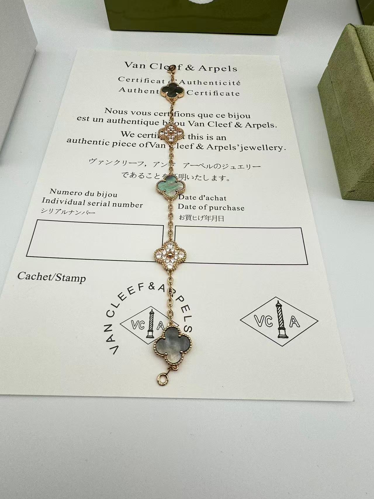 ヴィンテージ アルハンブラ ブレスレット、5モチーフ