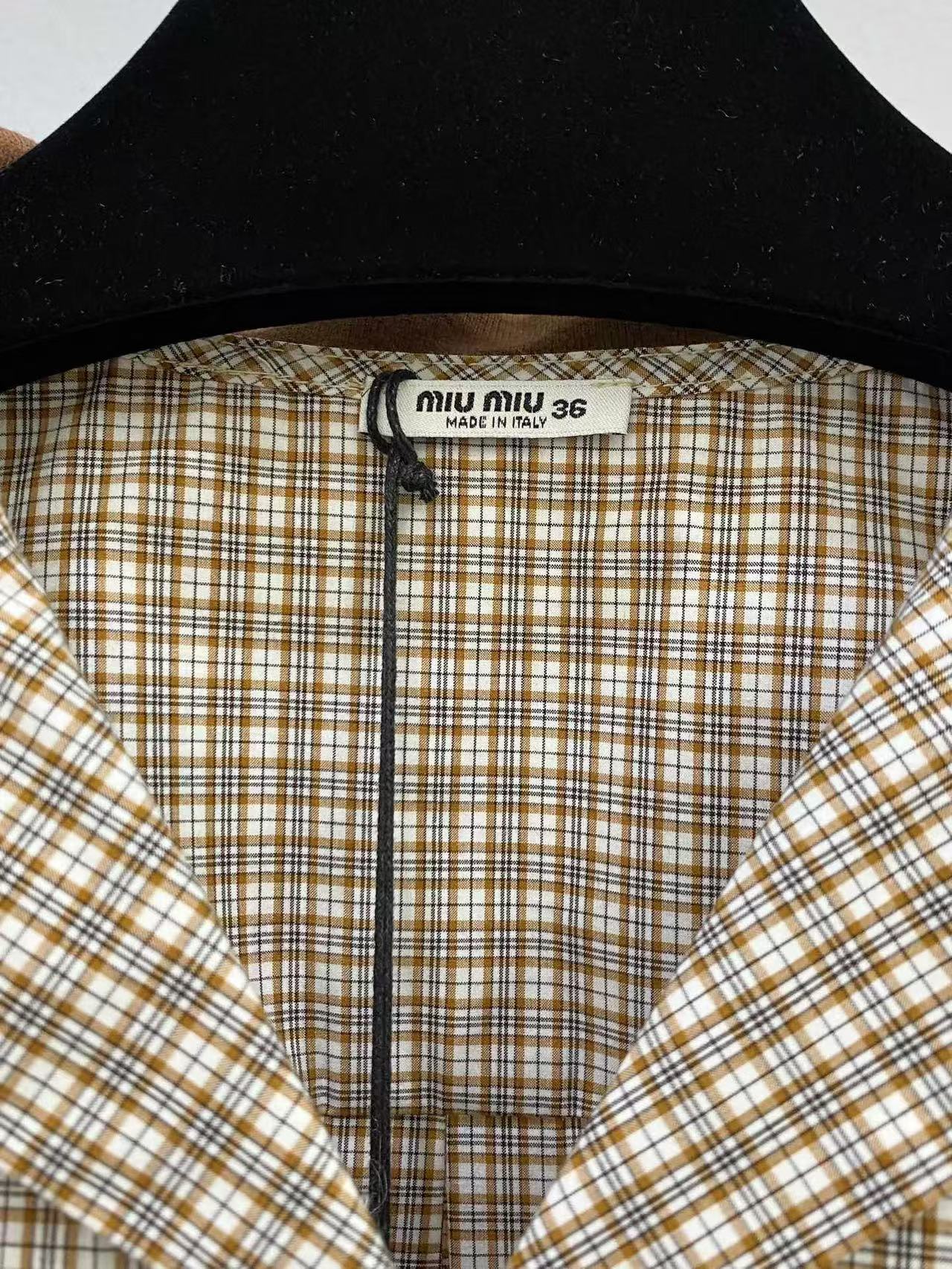 MIUMIU チェック シャツ