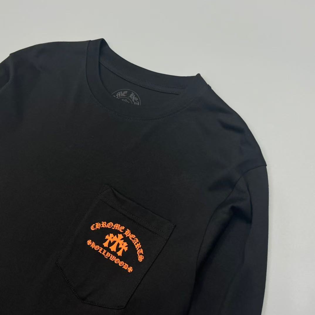 Chrome Hearts クロムハーツ Orange Cemetery Cross L/S Tee  長袖プリントTシャツ 