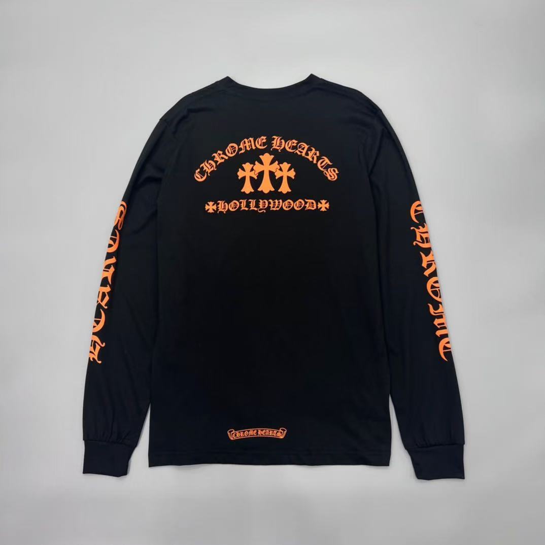 Chrome Hearts クロムハーツ Orange Cemetery Cross L/S Tee  長袖プリントTシャツ 