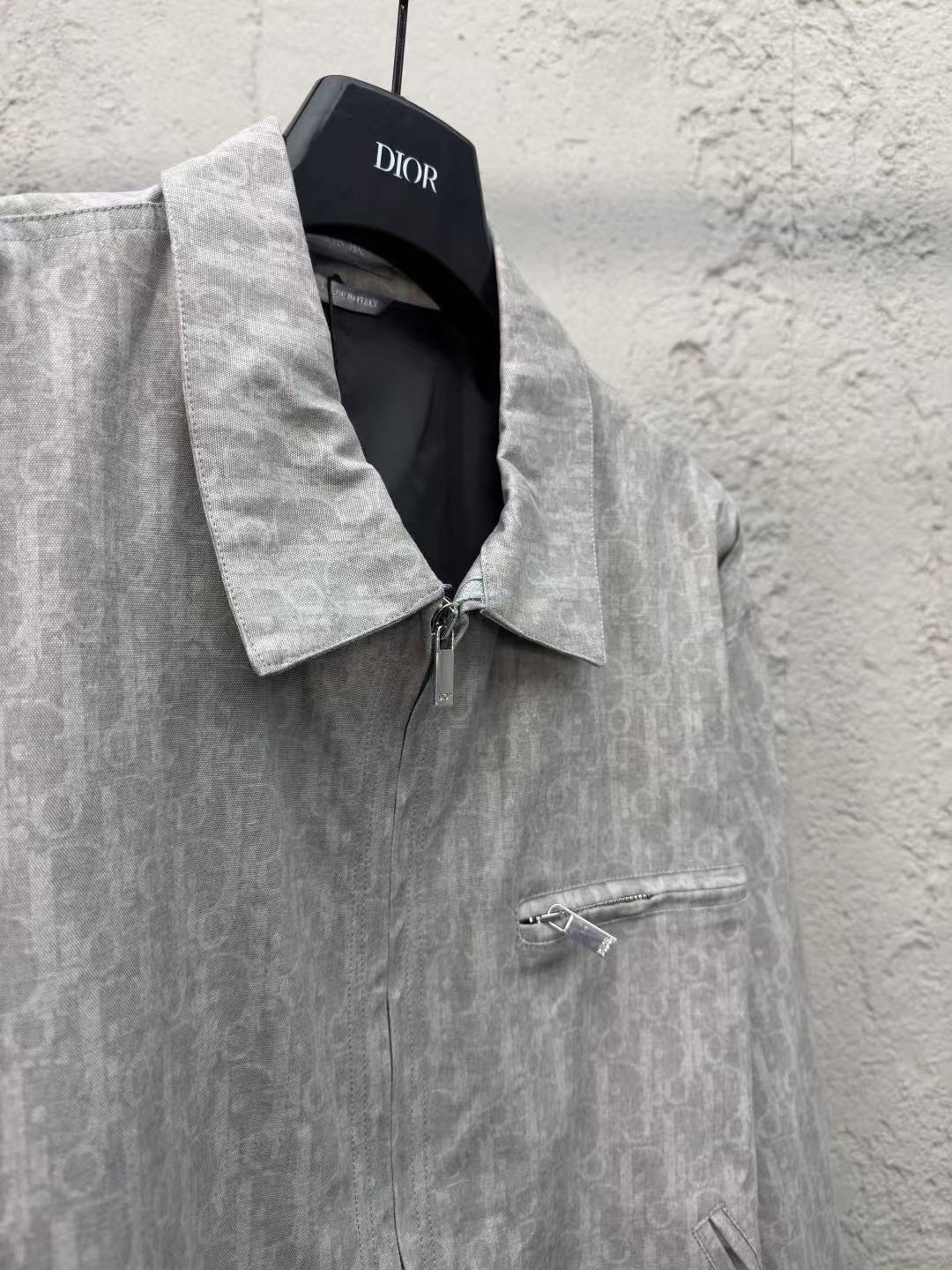 DIOR ジップ ブルゾンジャケット ディオール オブリーク コットンデニム