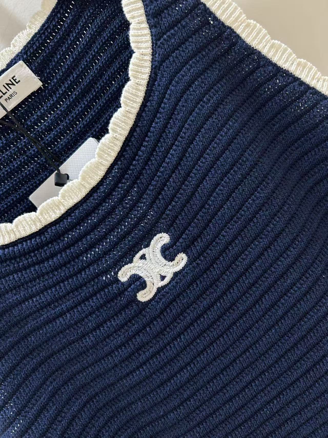 CELINE ミニドレス / クロシェコットン 