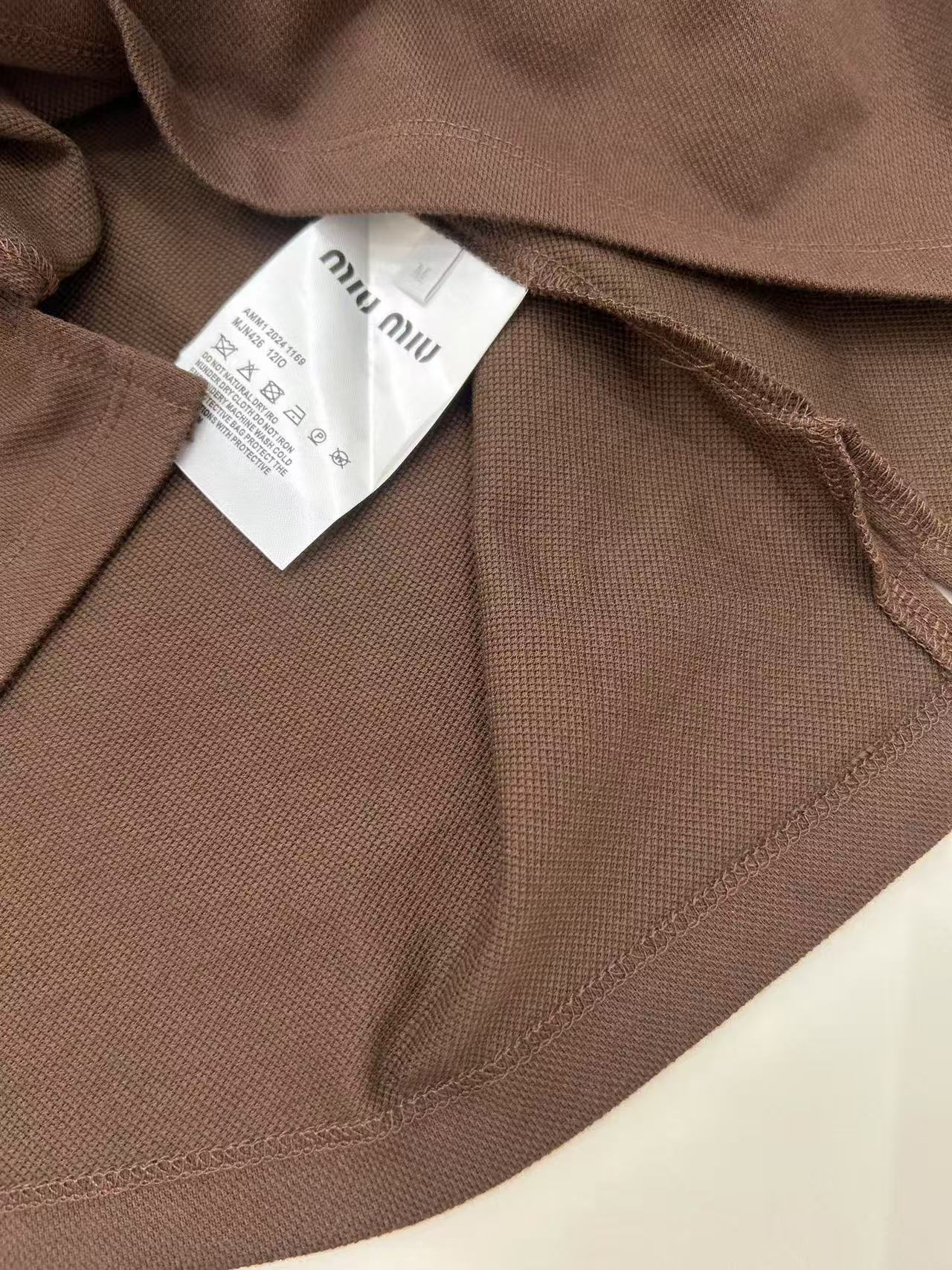 MIUMIU コットンピケ ポロシャツ