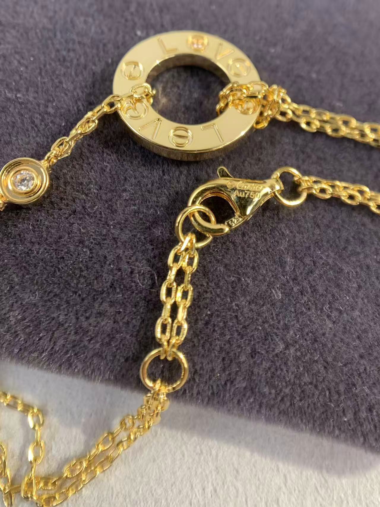 Cartier Love ブレスレット、チェーン、ダイヤモンド2石