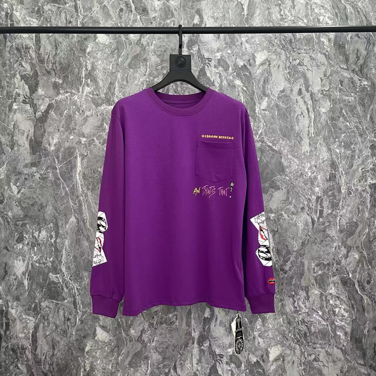 CHROME HEARTS 紫 長袖Tシャツ
