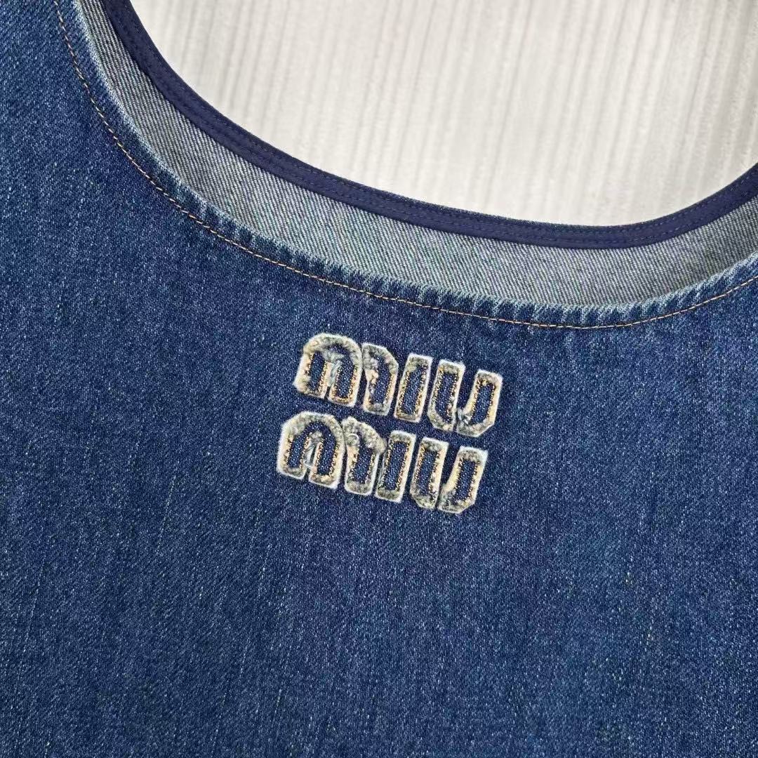 MIUMIU ウォッシュドデニム ミニドレス