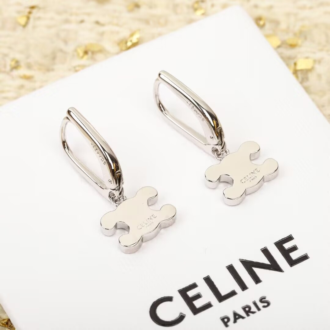 CELINE  トリオンフ ラインストーン ピアス