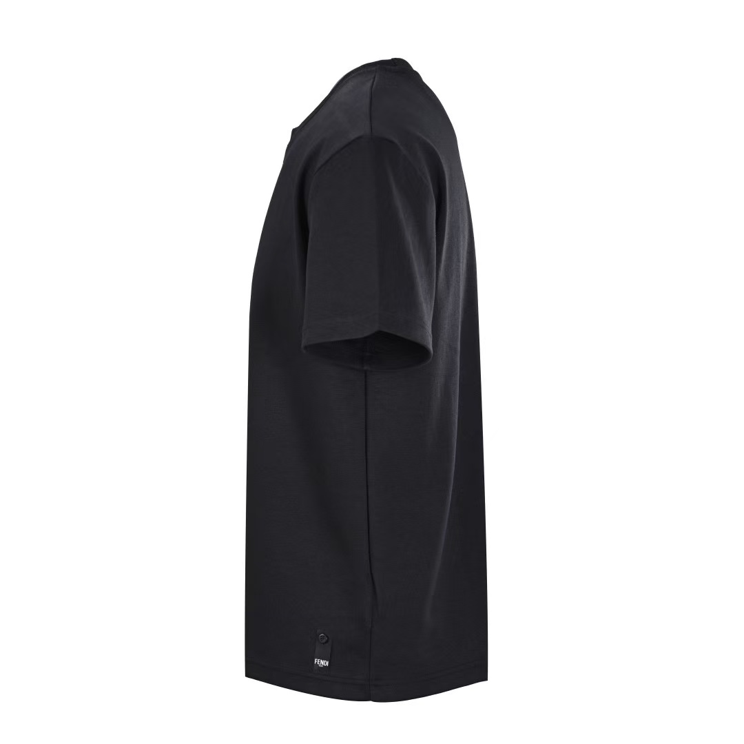 Fendi ブラックコットン Tシャツ