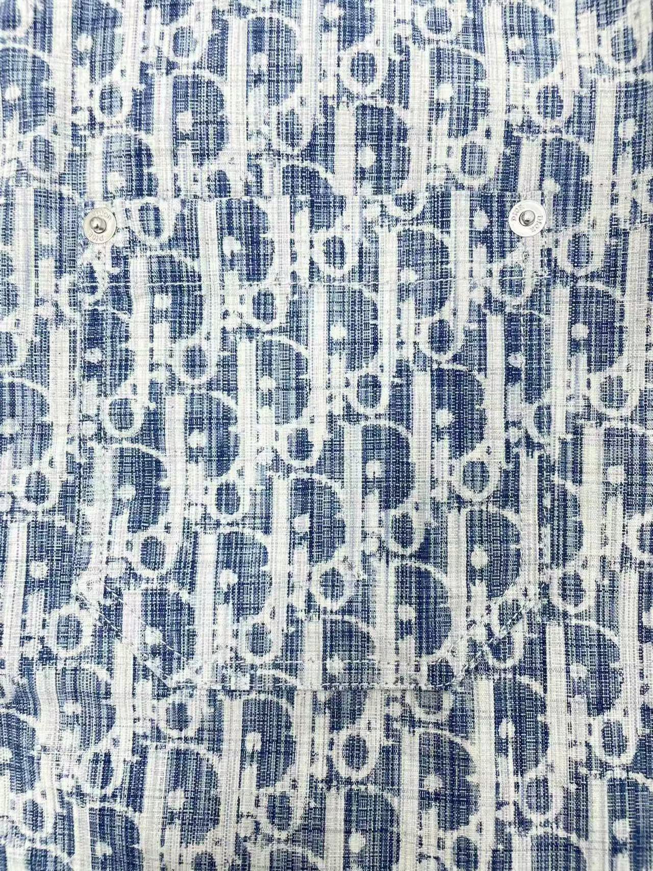 DIOR オーバーシャツ ディオール オブリーク カスリ コットンデニム