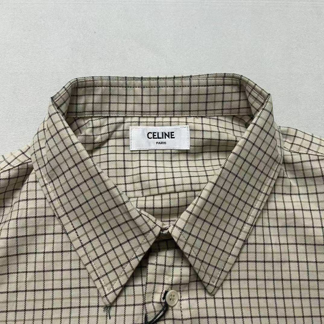 CELINE チェック ルーズシャツ / コットン