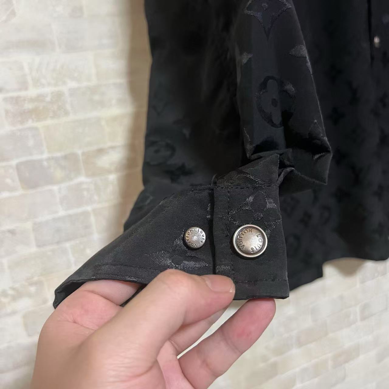 Louis vuitton モノグラム モアレ ジャカードシルクオーバーシャツ