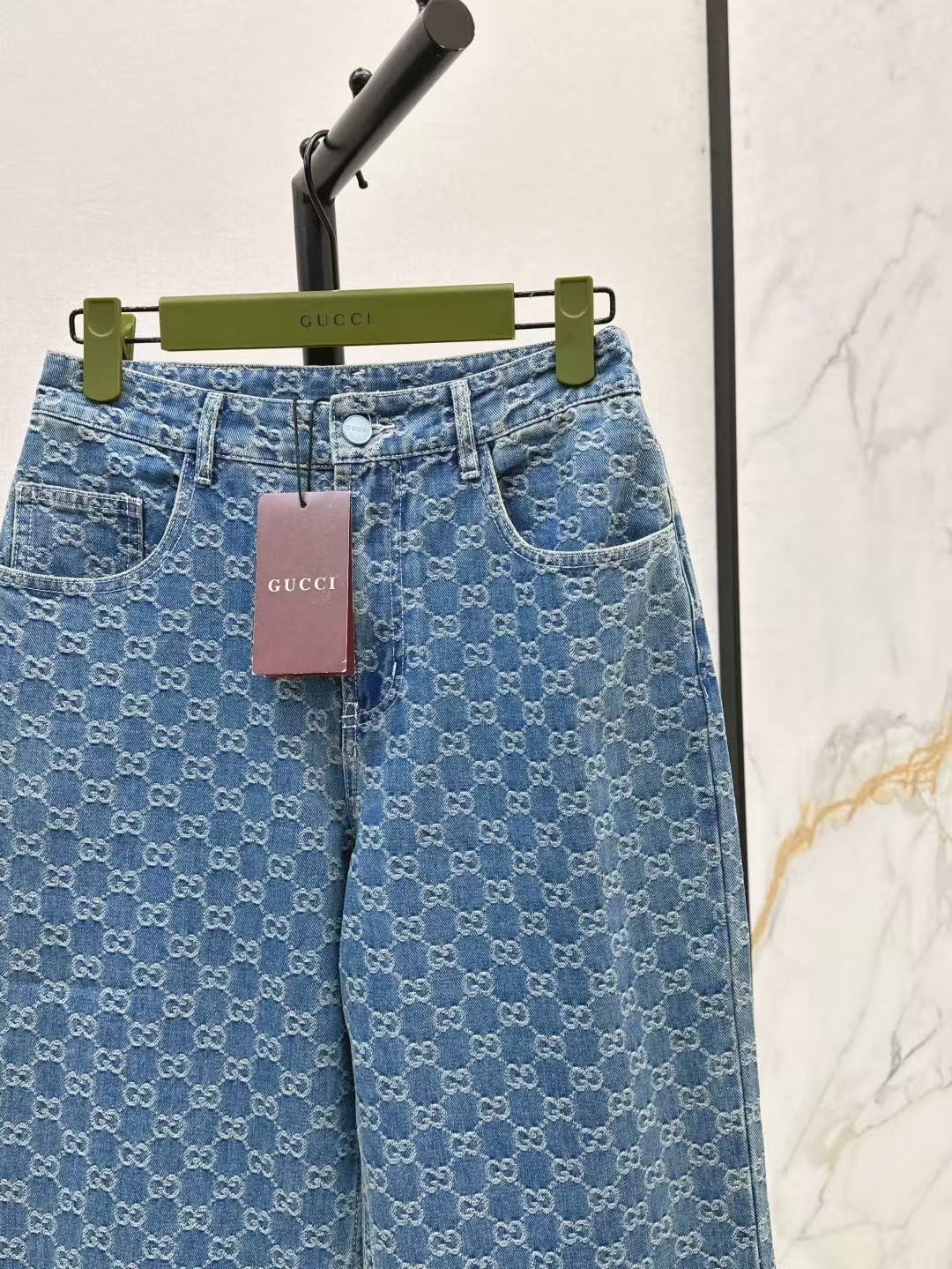 GUCCI GGデニムジャカード パンツ
