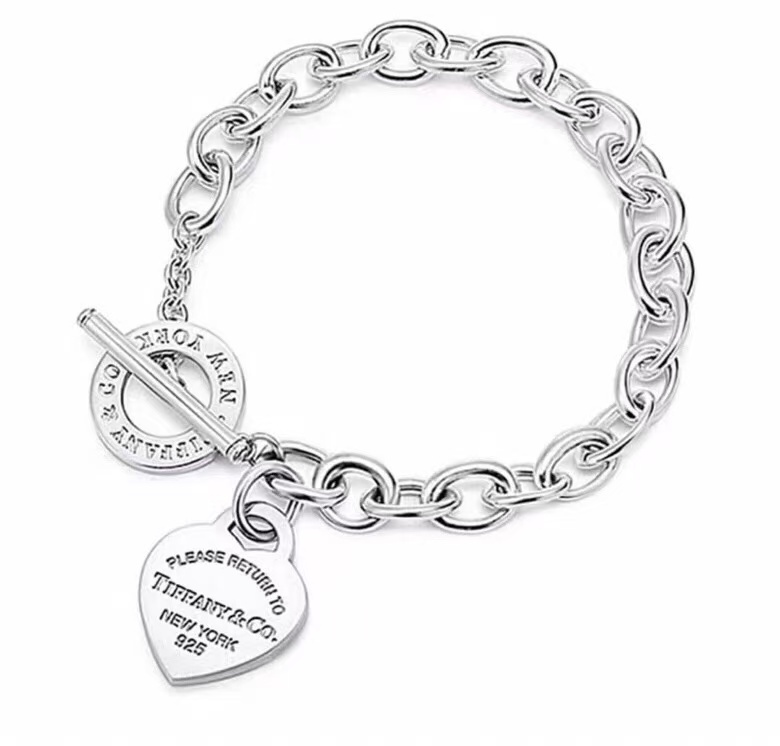 Tiffany ハート タグ ブレスレット シルバーにダイヤモンドをセッティング