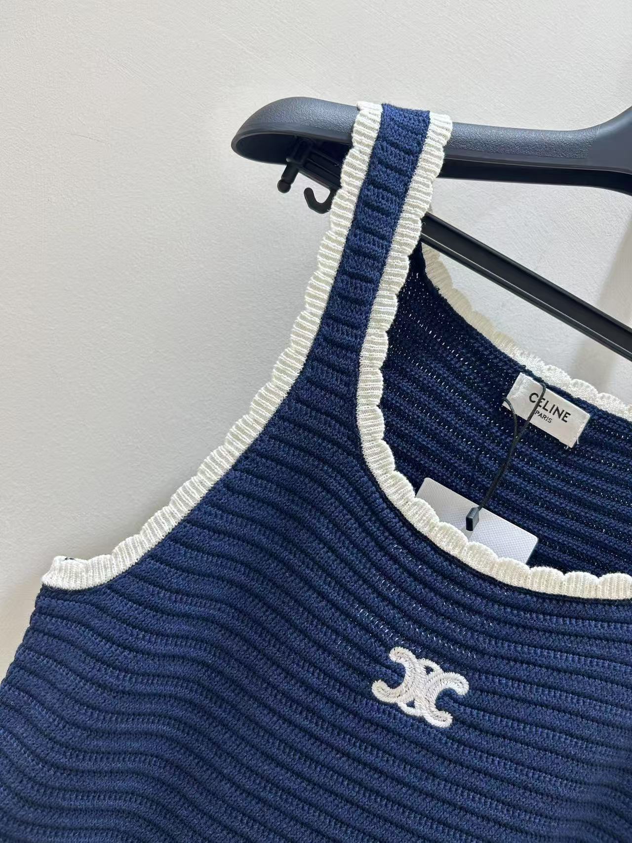 CELINE ミニドレス / クロシェコットン 