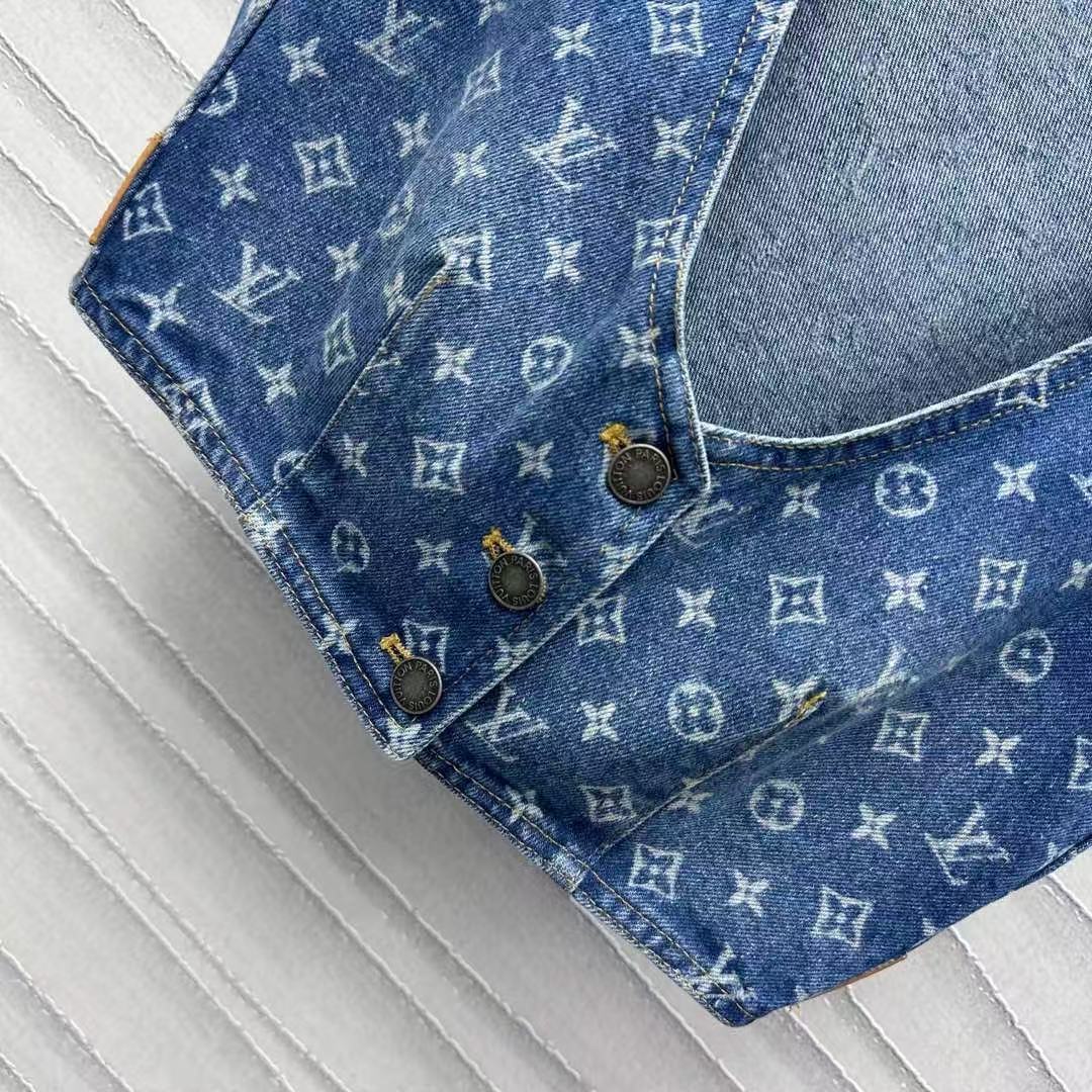 Louis vuitton モノグラム デニム クロップトップ