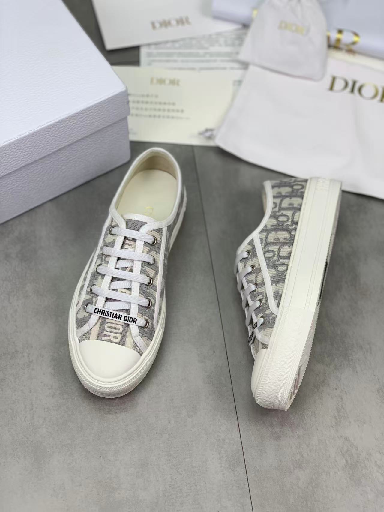Walk'n'Dior スニーカー ディオール オブリーク エンブロイダリー コットン
