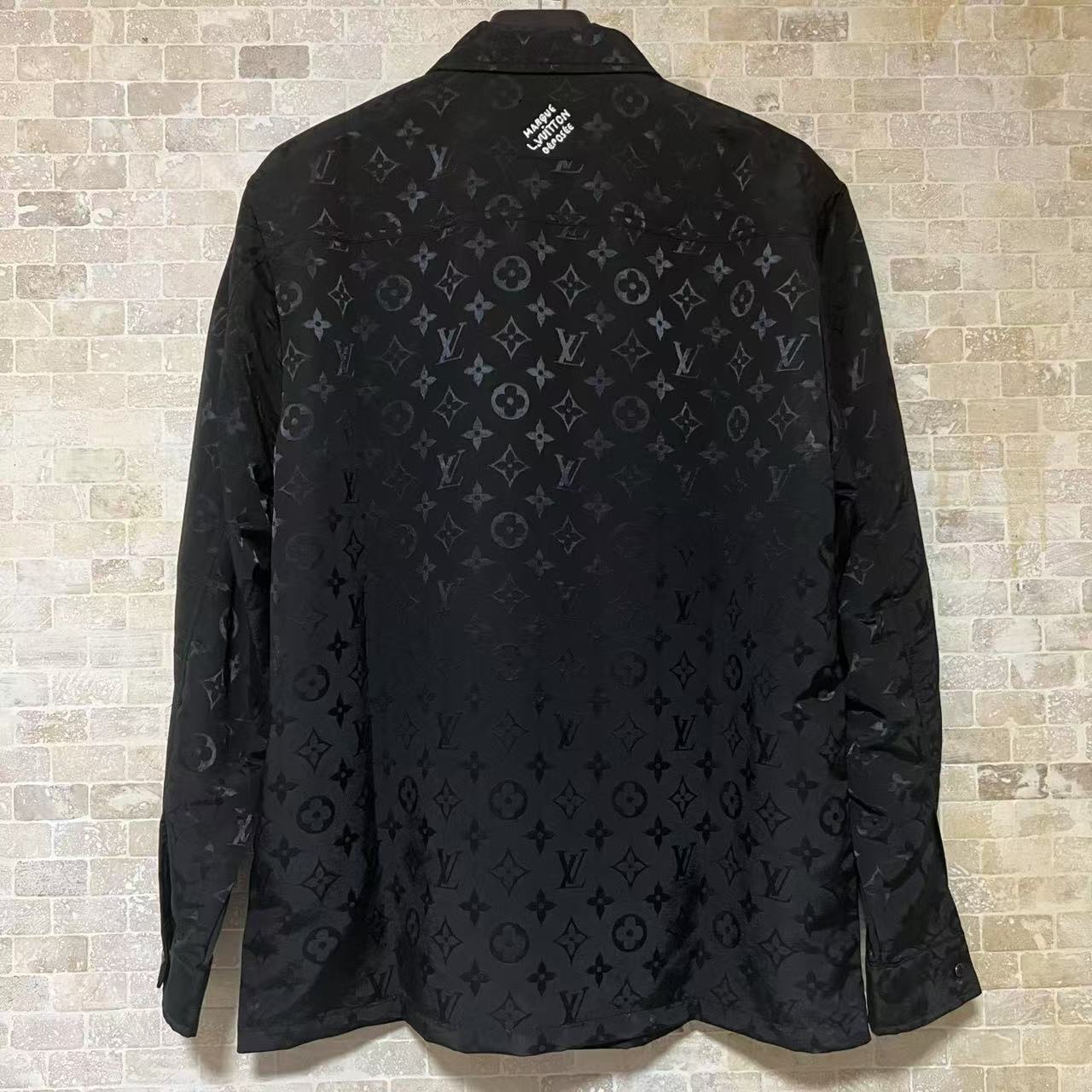 Louis vuitton モノグラム モアレ ジャカードシルクオーバーシャツ