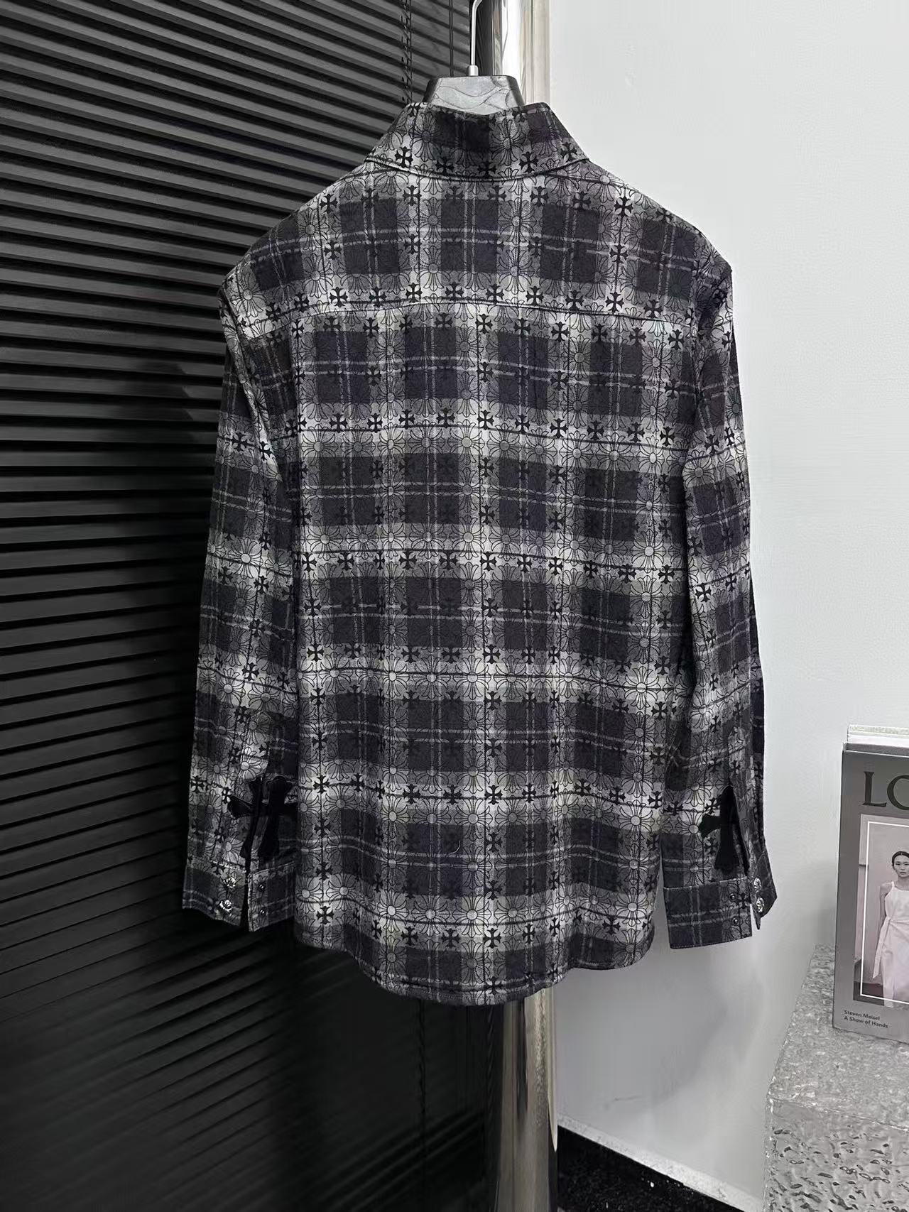 CHROME HEARTS クロムハーツ LOOSEENDS CHプラス 総柄 チェック ネルシャツ