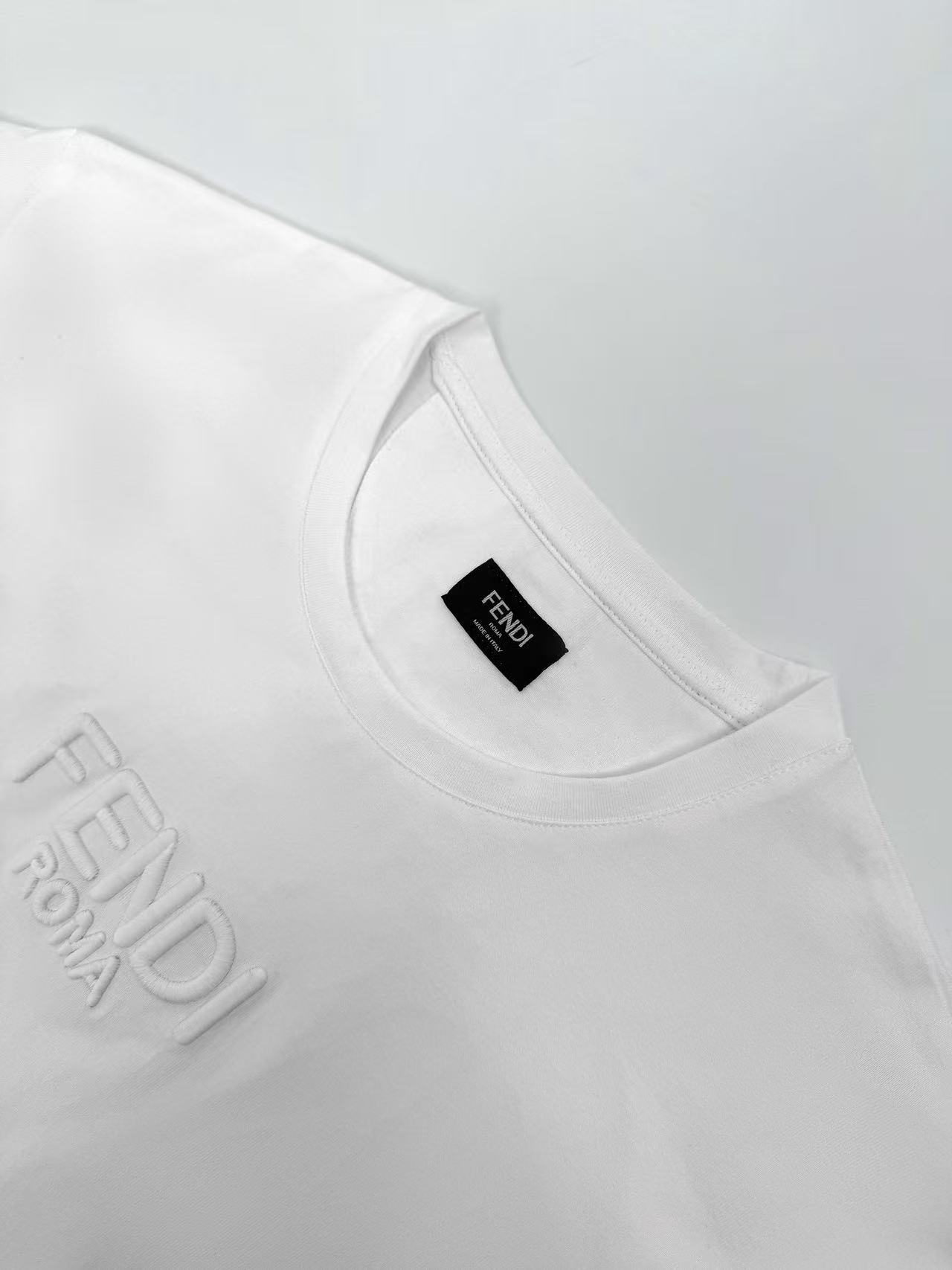 Fendi ホワイトコットン Tシャツ