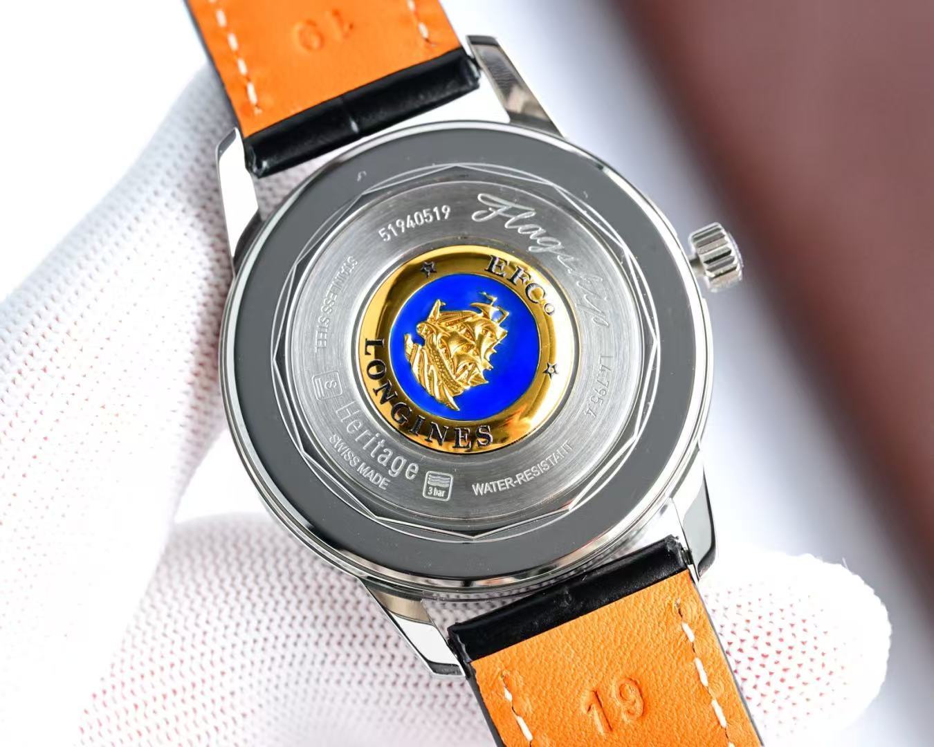 LONGINES  ロンジン フラッグシップ ヘリテージ, L4.795.4.58.0, 自動巻 ウォッチ, Ø 38.50 mm, ステンレススティール.