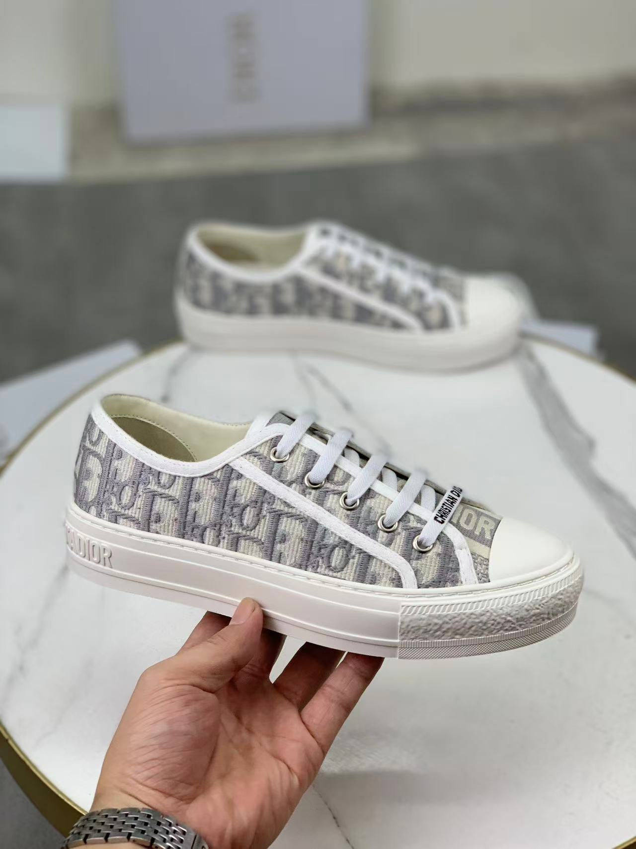 Walk'n'Dior スニーカー ディオール オブリーク エンブロイダリー コットン