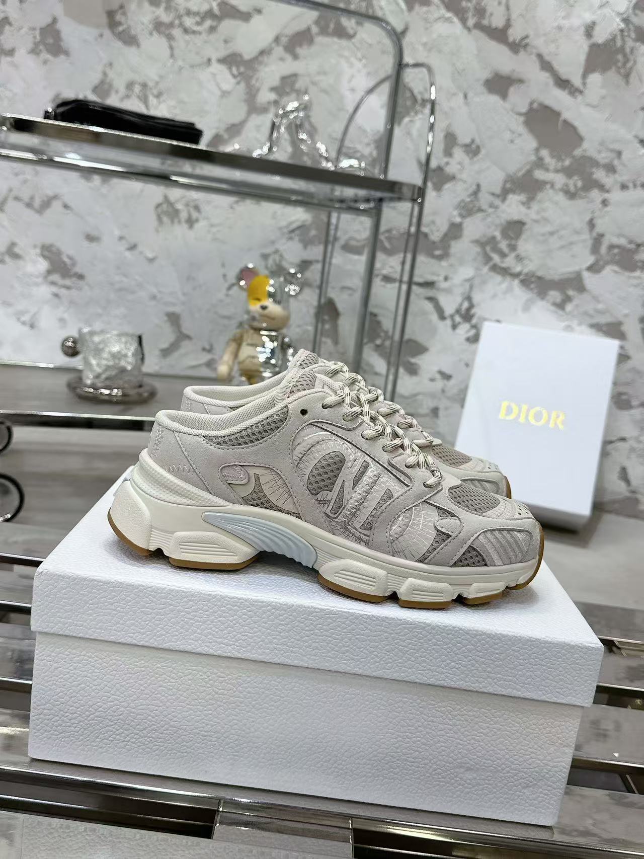 Dior Chrono スニーカー メッシュ & スエードカーフスキン