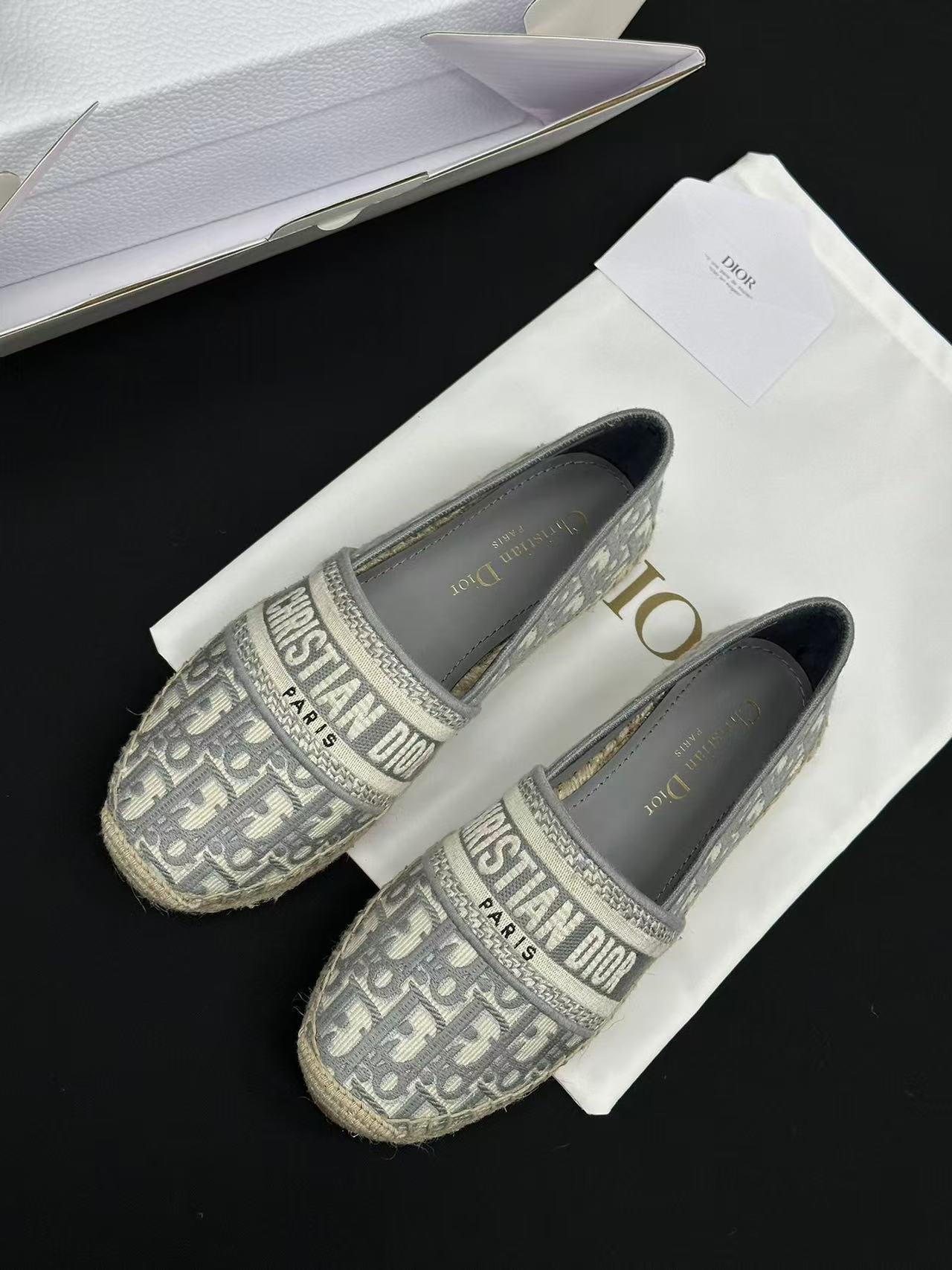 Dior Granville エスパドリーユ ディオール オブリーク エンブロイダリー コットン