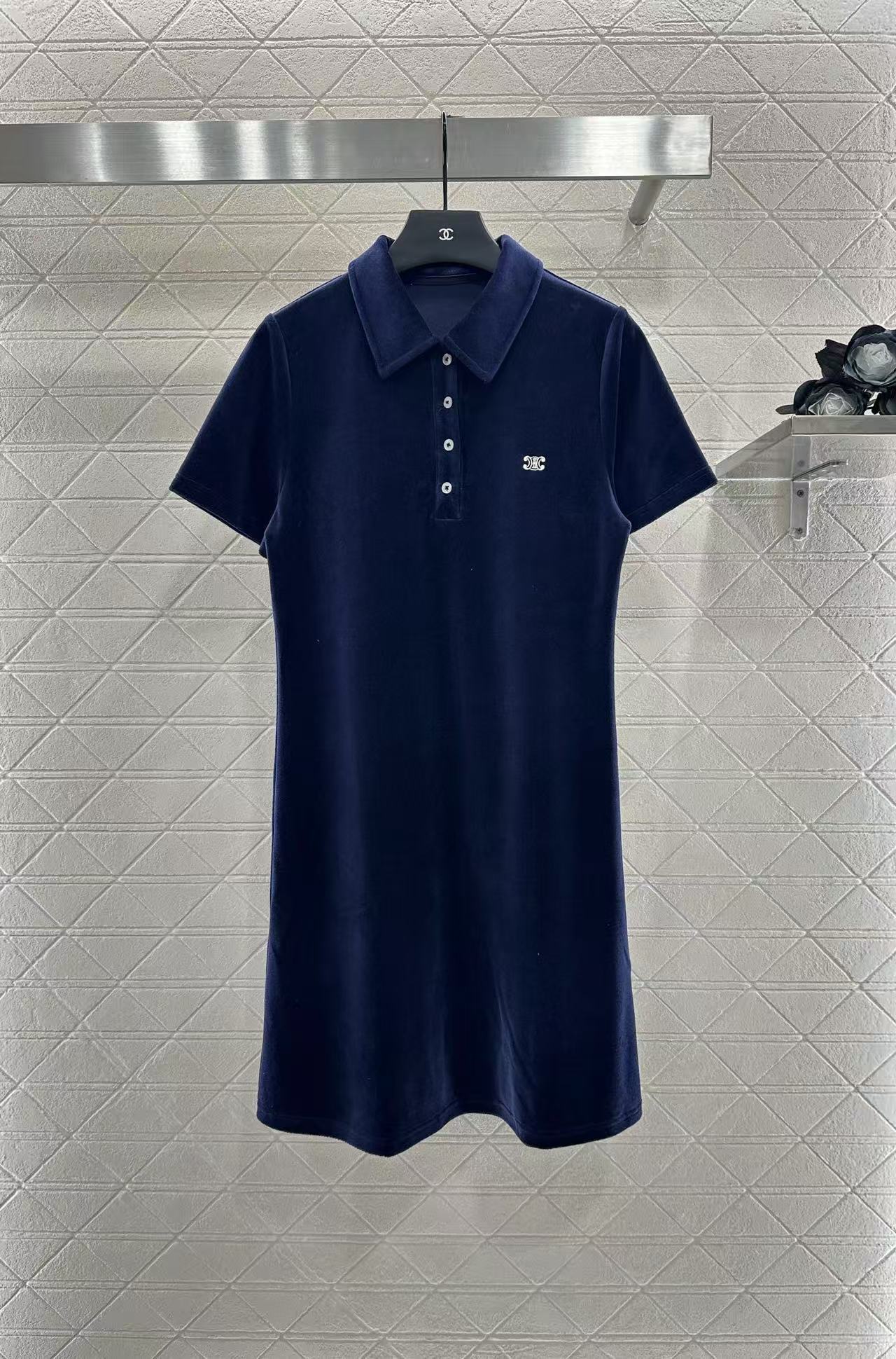 CELINE ミニポロドレス / テリーコットン