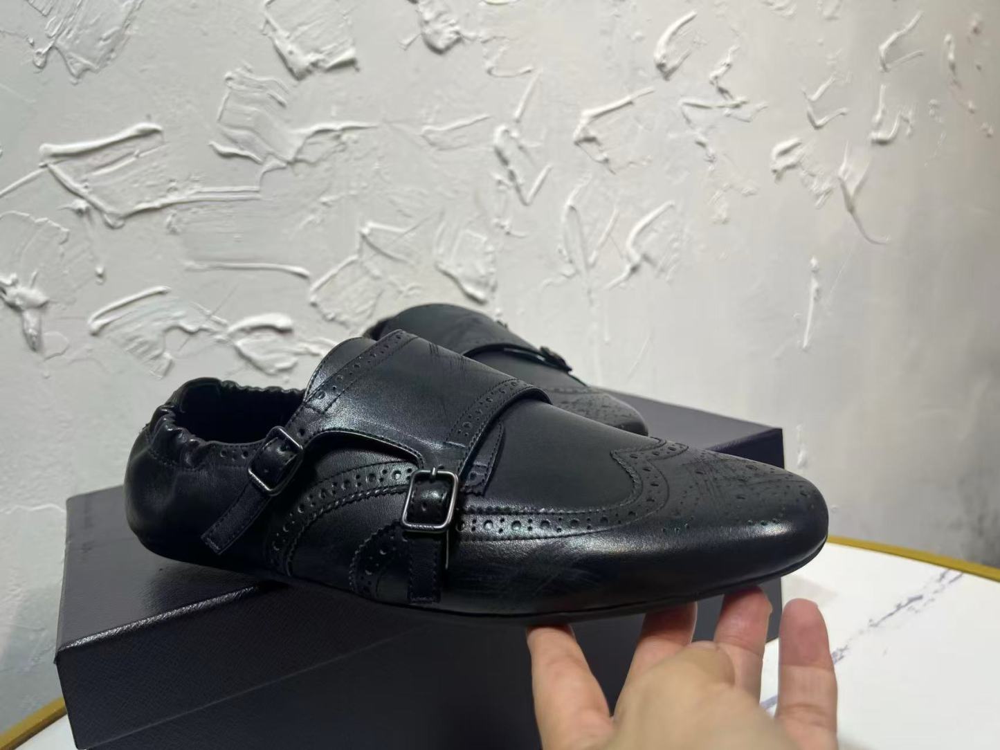 Prada プラダ シャッフル ダブルモンクストラップシューズ