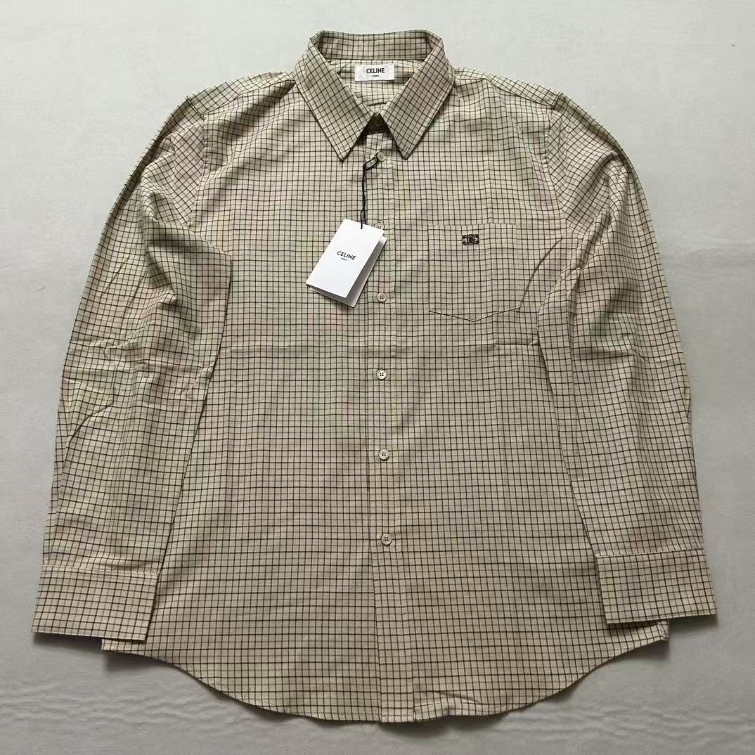 CELINE チェック ルーズシャツ / コットン