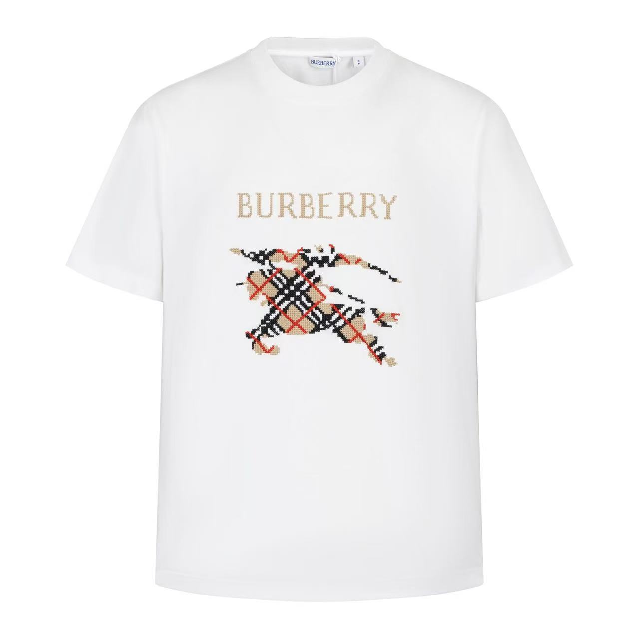 Burberry クロスステッチ EKD​ コットンTシャツ