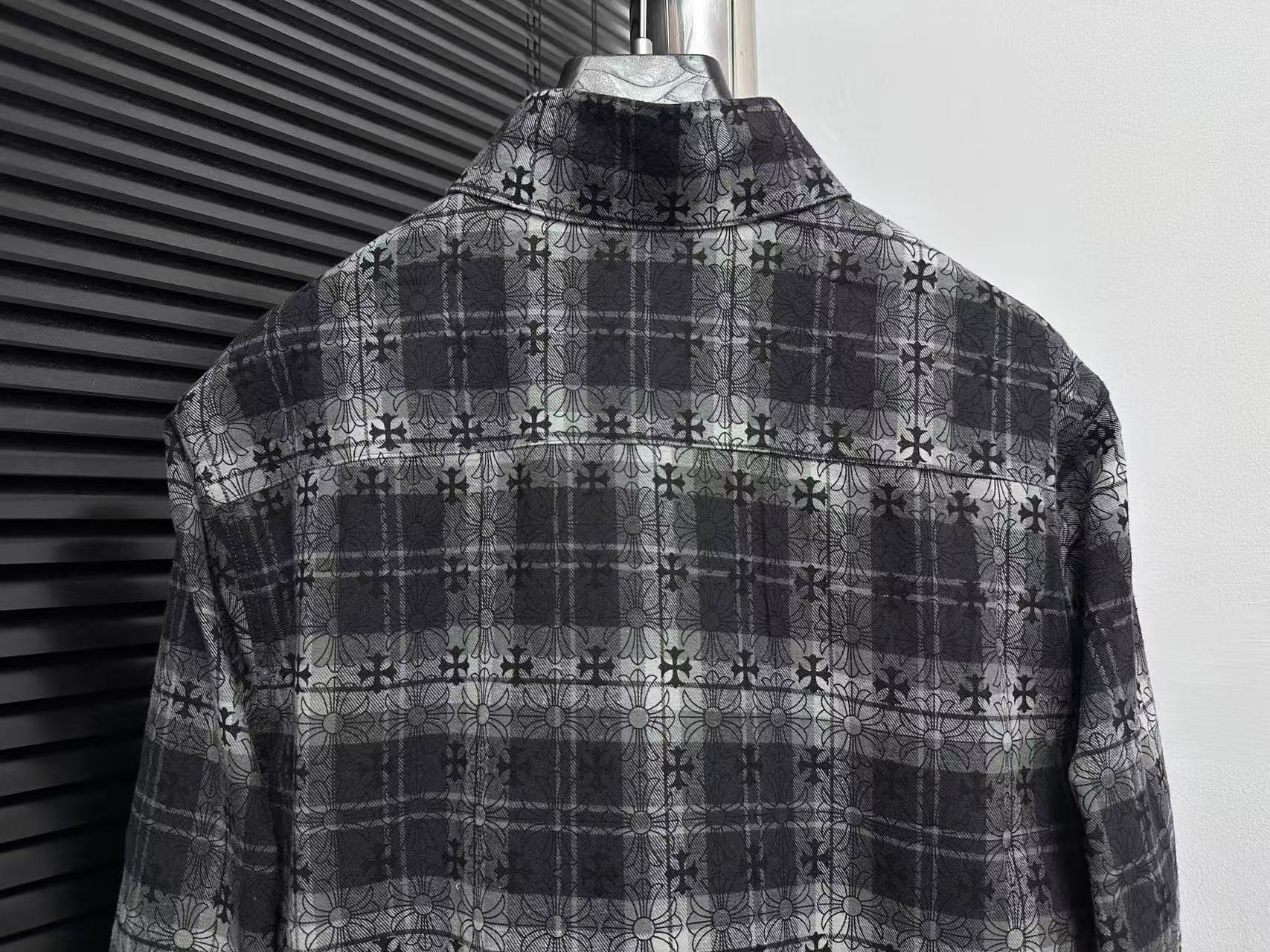 CHROME HEARTS クロムハーツ LOOSEENDS CHプラス 総柄 チェック ネルシャツ