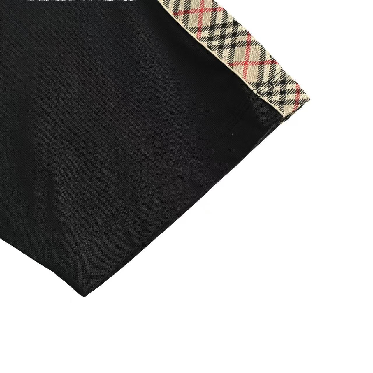 Burberry チェックトリム コットンTシャツ