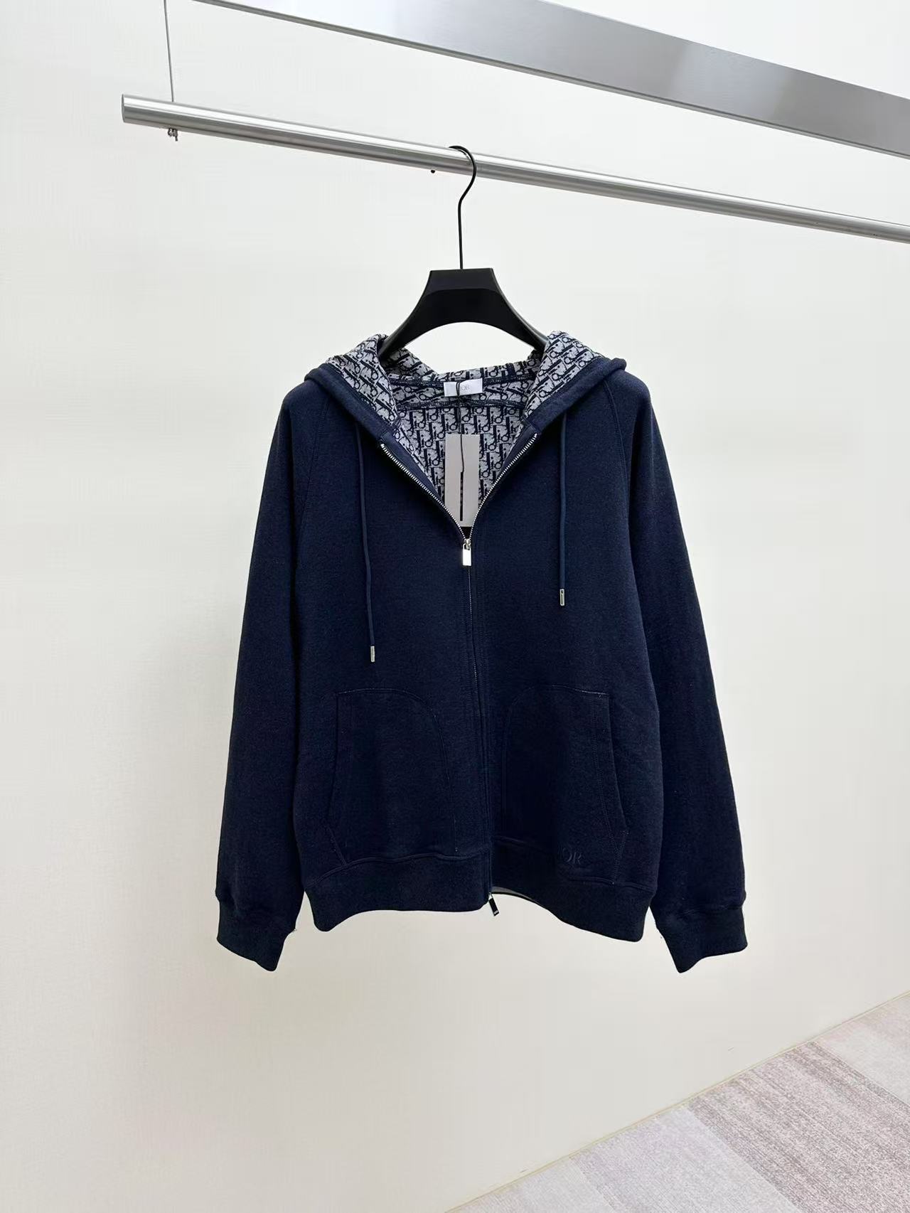 DIOR フード付き トラックジャケット コットン & カシミヤニット