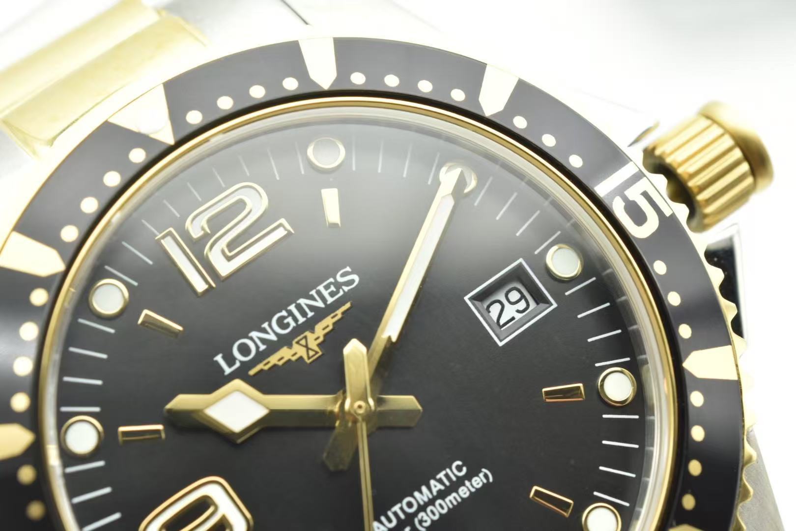 LONGINES  ロンジン  ハイドロコンクエスト, L3.742.3.56.7, 自動巻 ウォッチ, Ø 41.00 mm, ステンレススティール＆イエロー PVD.