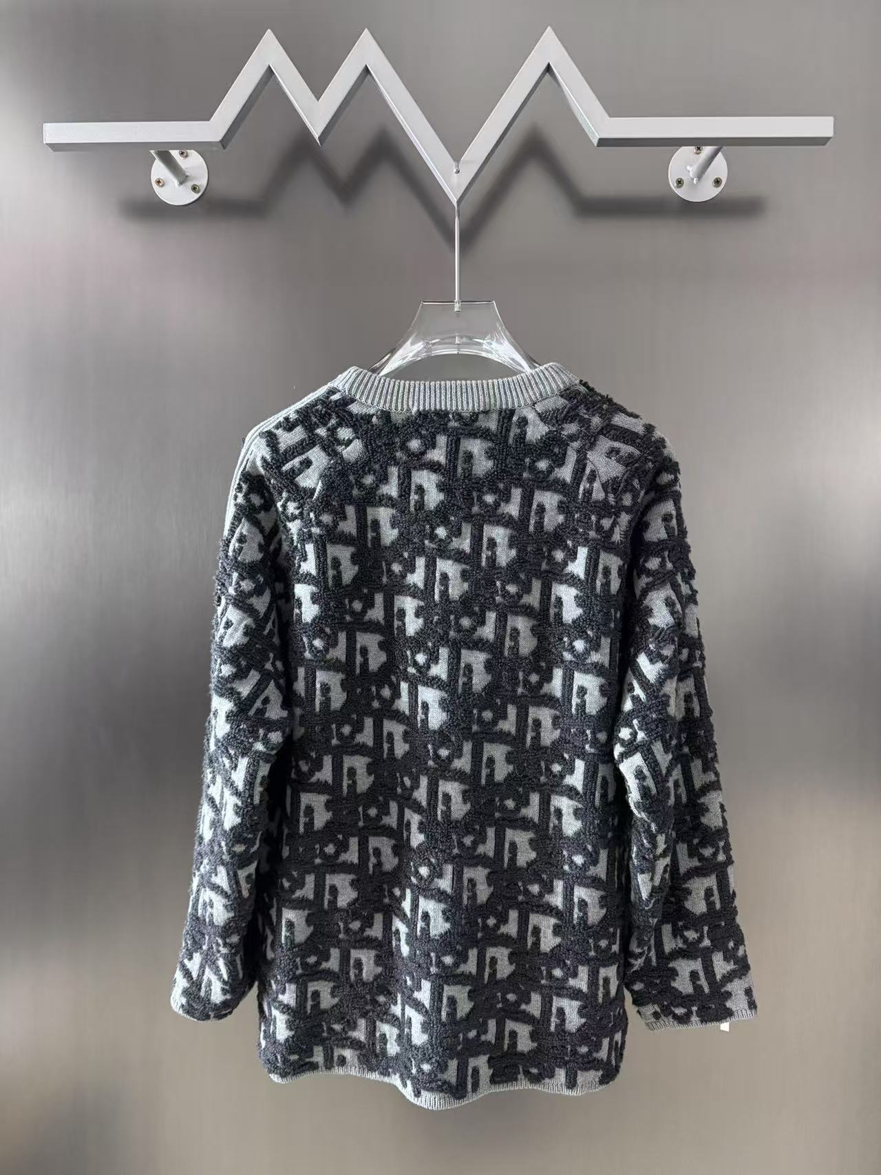 DIOR セーター ディオール オブリーク バージンウール & コットン ブレンド ジャカード