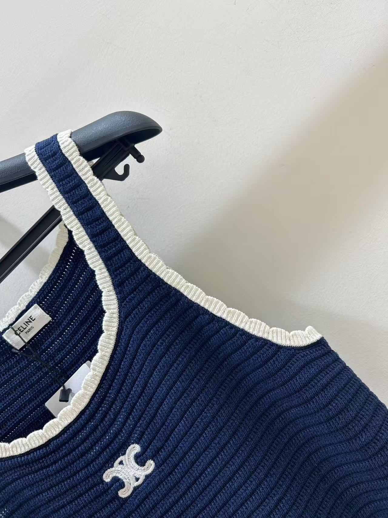 CELINE ミニドレス / クロシェコットン 