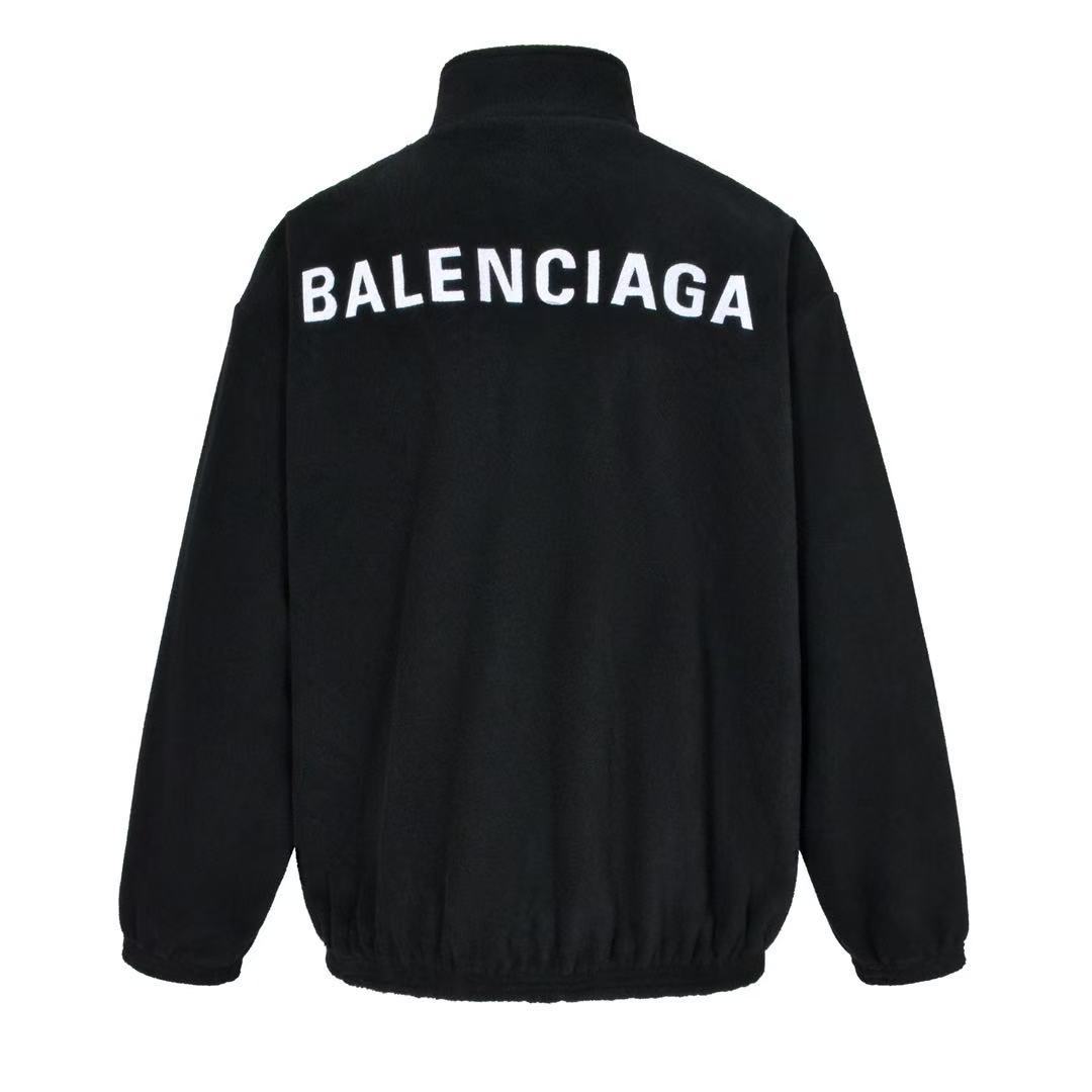 Balenciaga ブラック/ホワイト の メンズ BALENCIAGA BACK ジップアップ ジャケット