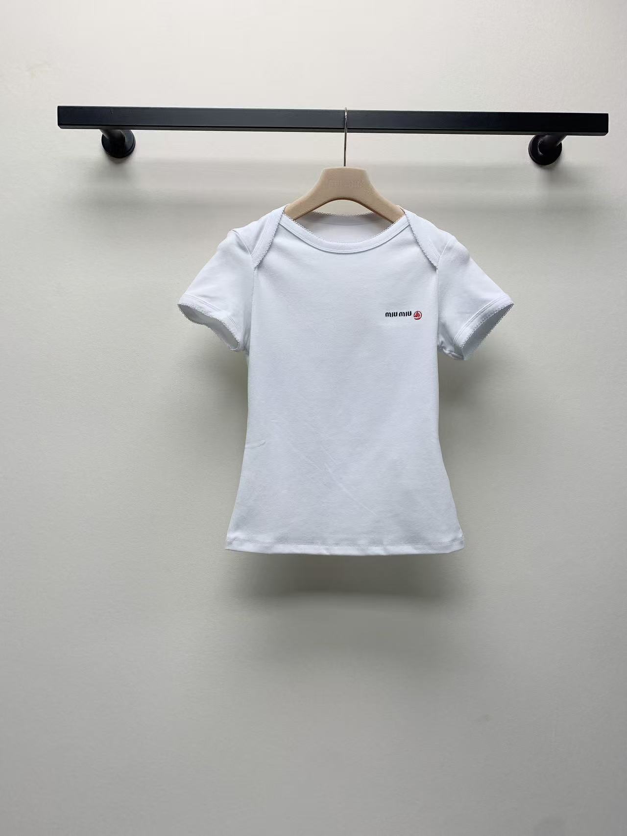 Petit Bateau X Miu Miu ストレッチジャージー スリムTシャツ