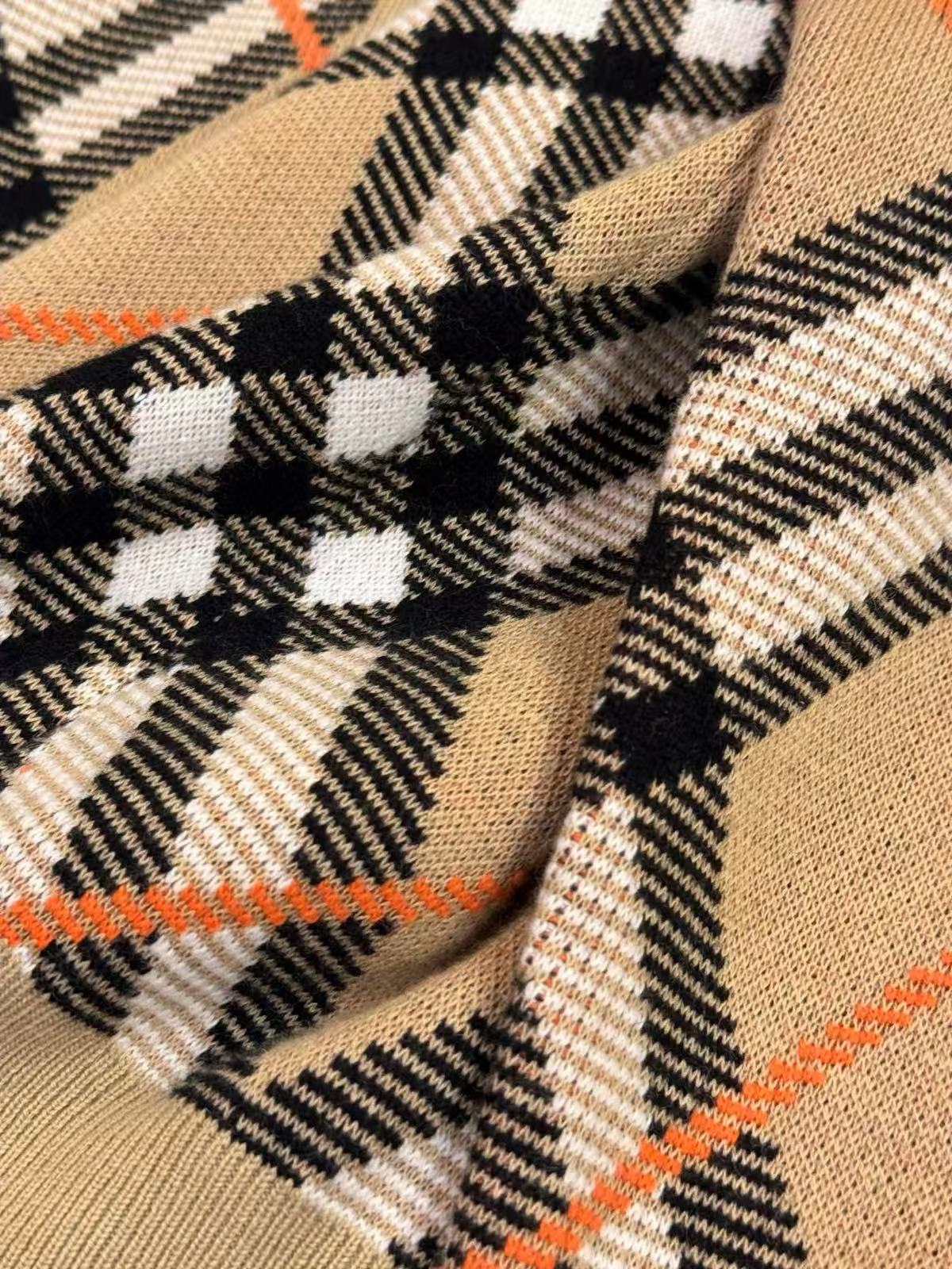 Burberry チェック ウールモヘアブレンド カーディガン