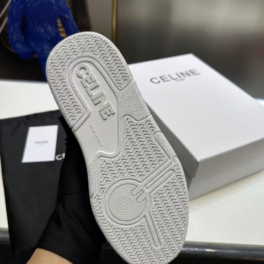 CELINE CT-09 レースアップ ロースニーカー / カーフスキン＆メッシュ