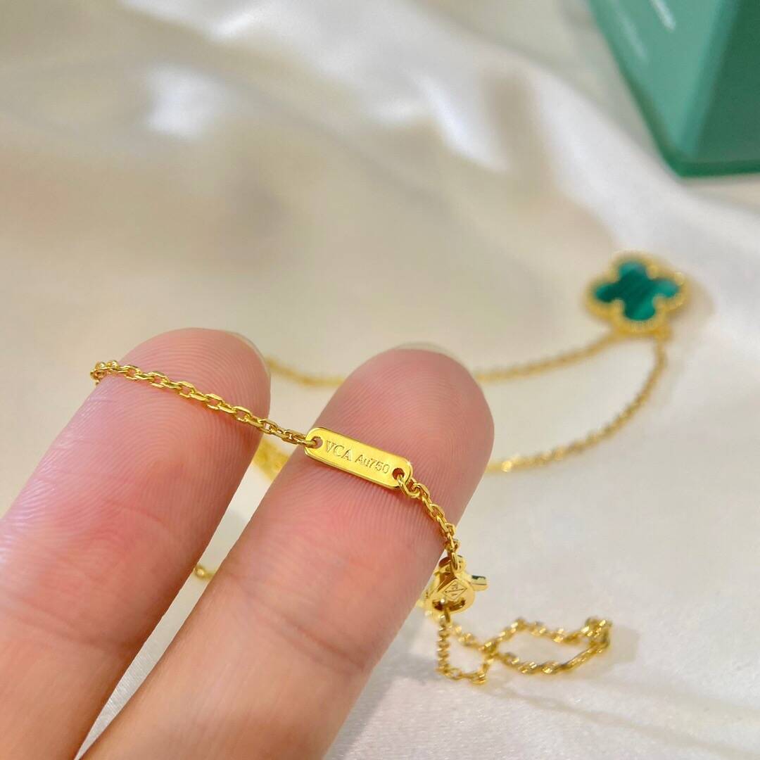 ヴィンテージ アルハンブラ ペンダント イエローゴールド, マラカイト