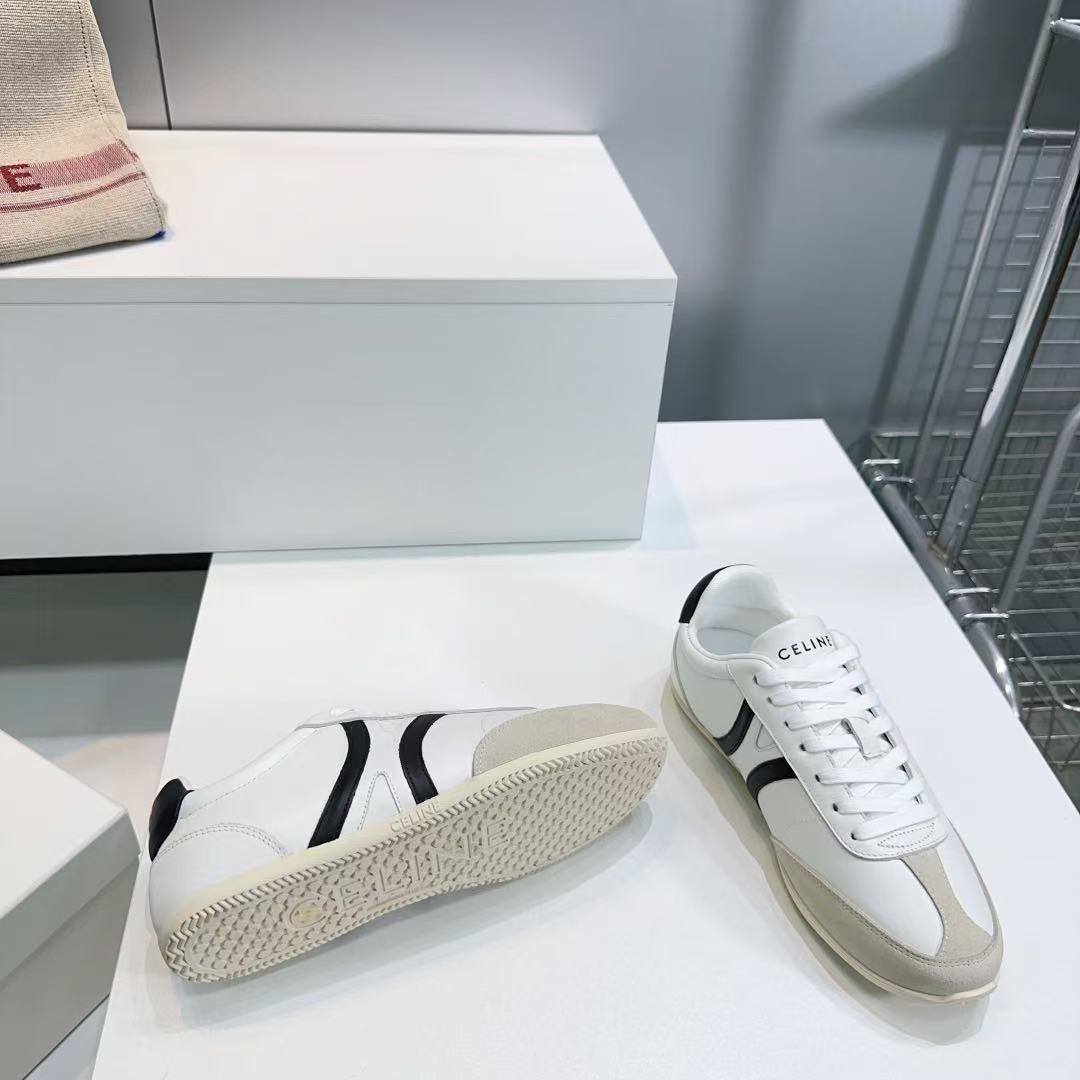 トリオンフ付き CELINE ジョガー レースアップ ロースニーカー / カーフスキン & スエードカーフスキン