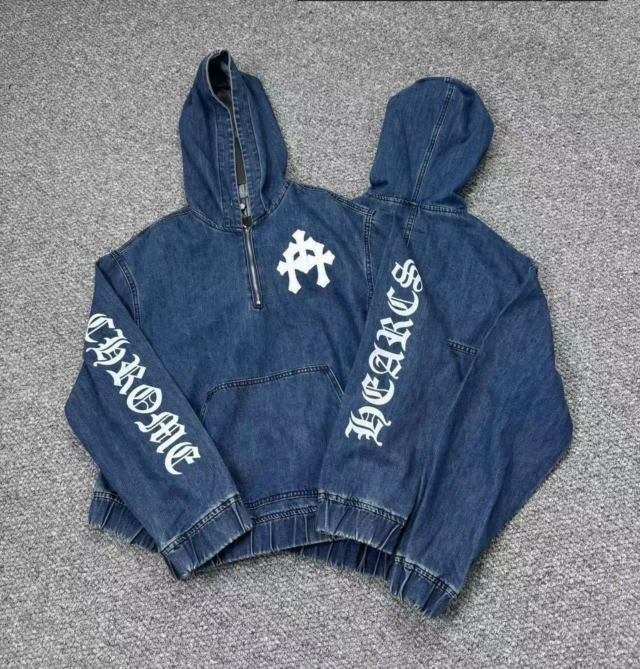 Chrome Hearts　ハーフ ジップデニム アノラック ブルゾン