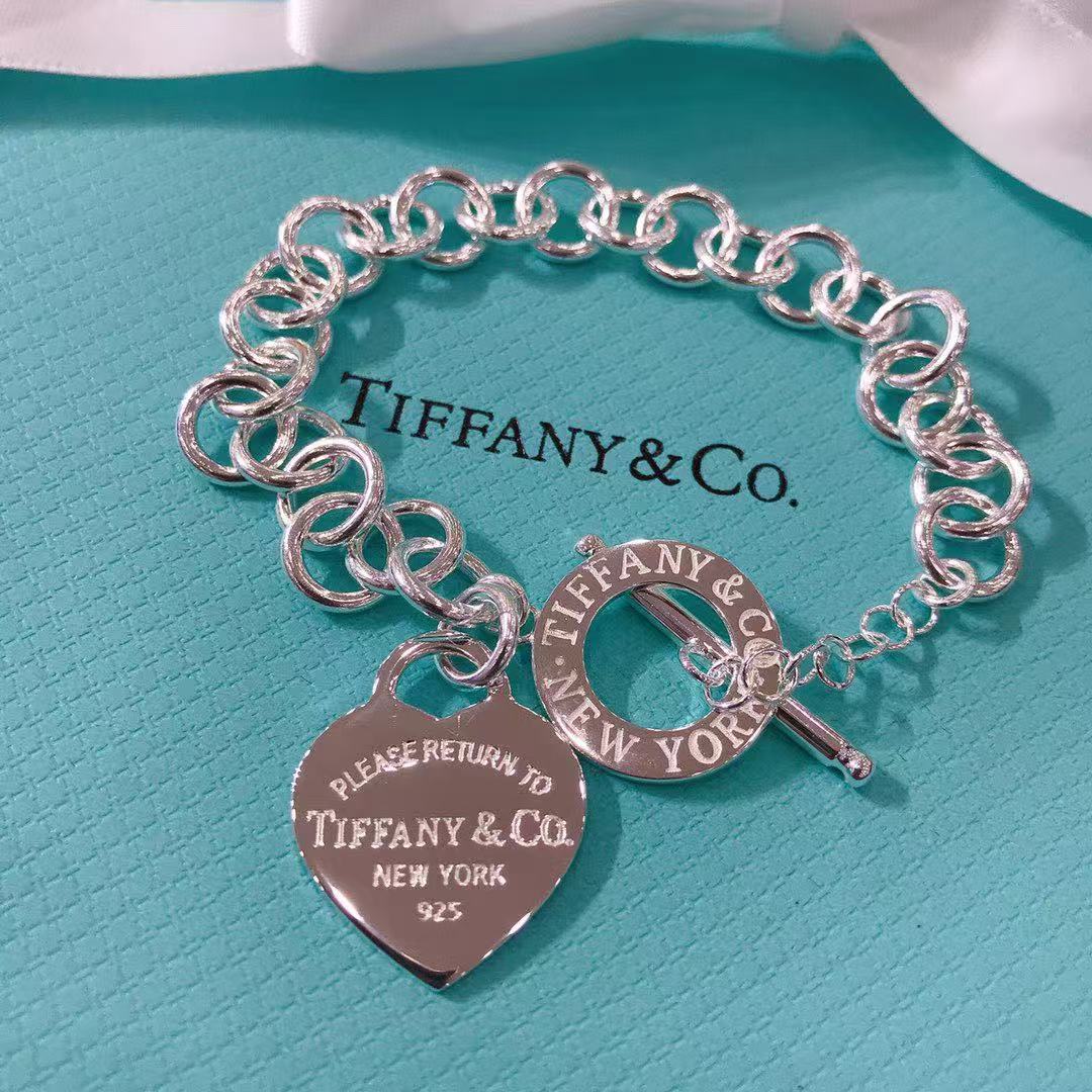 フル ハート トグル ブレスレット スターリングシルバー