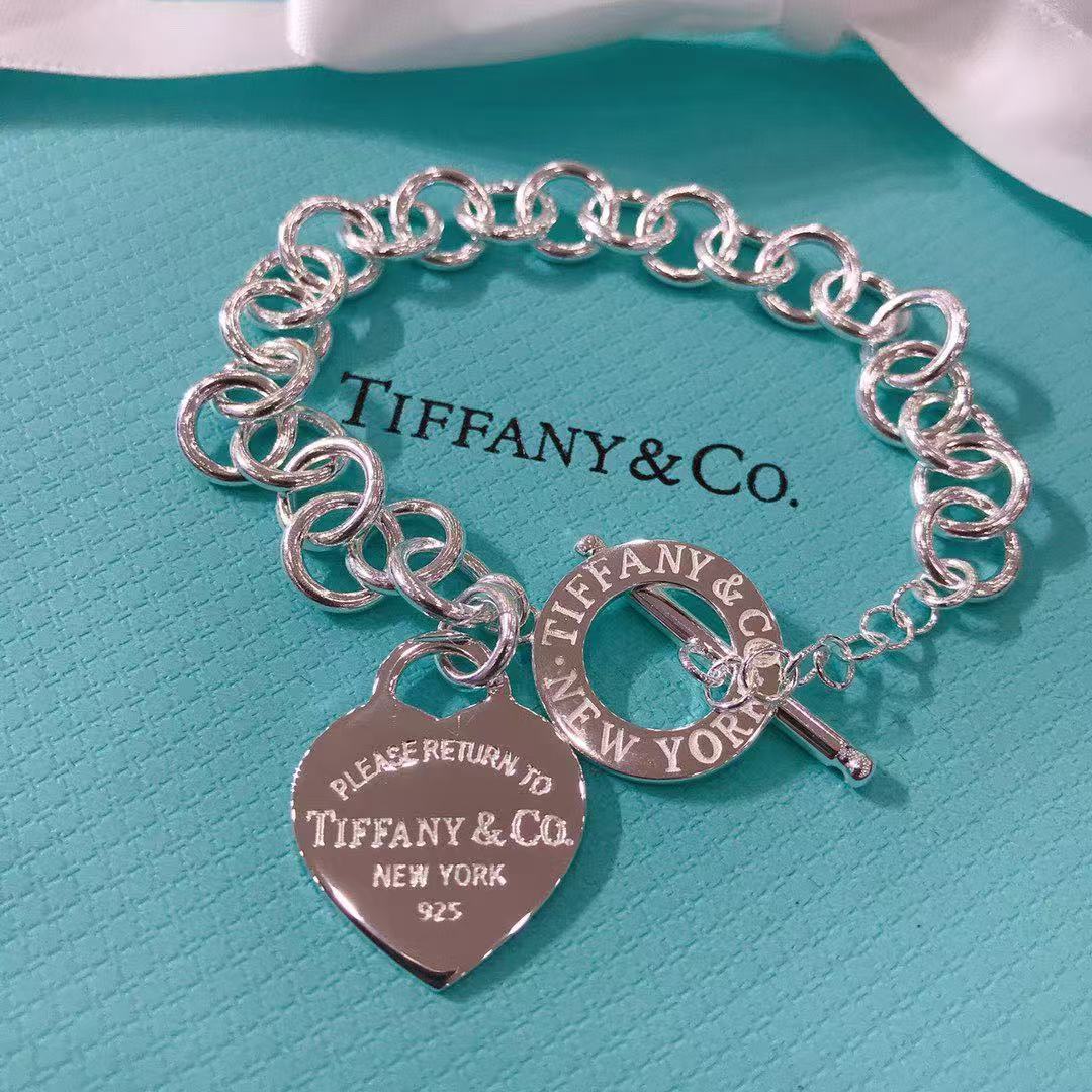 フル ハート トグル ブレスレット スターリングシルバー